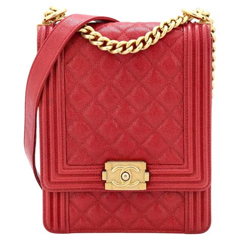 chanel boy red caviar|Chanel Boy North South, Red Caviar with Gold Hardware, Like .